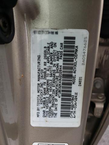 4T1BE32K43U202844 - 2003 TOYOTA CAMRY SE A LE GOLD photo 12