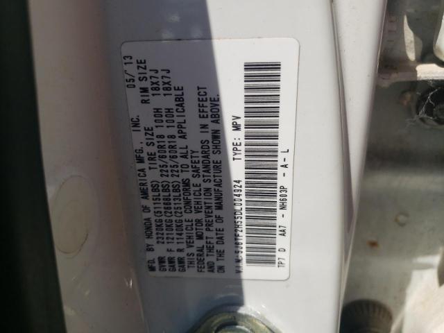 5J6TF2H55DL004924 - 2013 HONDA CROSSTOUR EXL თეთრი ფოტო 12