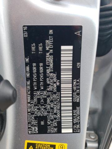 5TDKKRFH6GS143532 - 2016 TOYOTA HIGHLANDER XLE Արծաթագույն լուսանկար 13