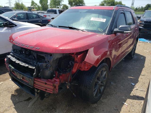 1FM5K7D89JGB05262 - 2018 FORD EXPLORER XLT RED photo 1