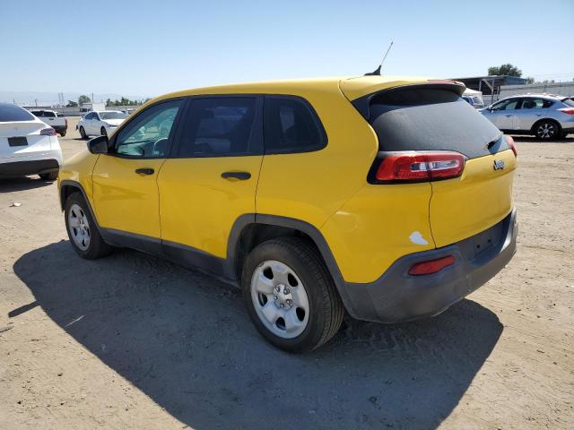 1C4PJLAB5EW217657 - 2014 JEEP CHEROKEE SPORT YELLOW photo 2