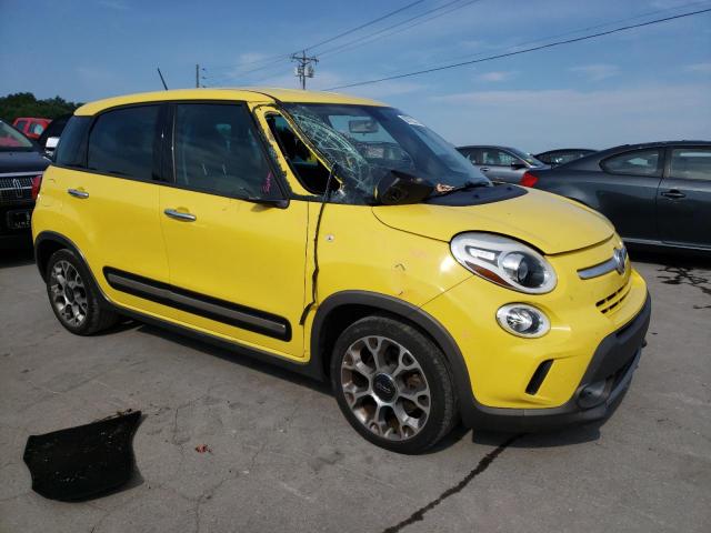 ZFBCFADH4EZ015933 - 2014 FIAT 500L TREKKING YELLOW photo 4