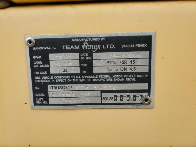 1T9US0617XS055294 - 2000 OTHER TFNX F101K YELLOW photo 10