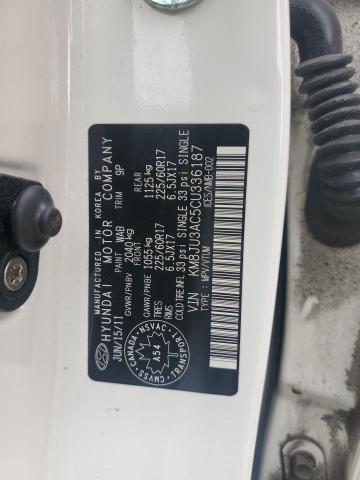 KM8JU3AC5CU336187 - 2012 HYUNDAI TUCSON GLS თეთრი ფოტო 13