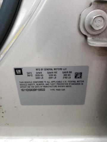 1G11C5SA3DF158522 - 2013 CHEVROLET MALIBU 1LT 金色 照片 12