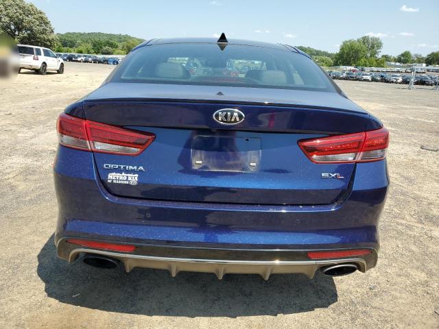 5XXGV4L28JG217431 - 2018 KIA OPTIMA SXL BLUE photo 6