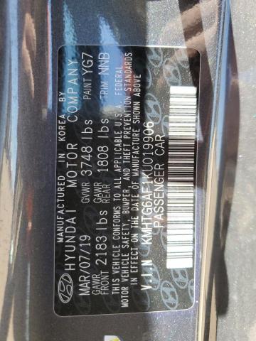 KMHTG6AF1KU019906 - 2019 HYUNDAI VELOSTER BASE GRAY photo 12