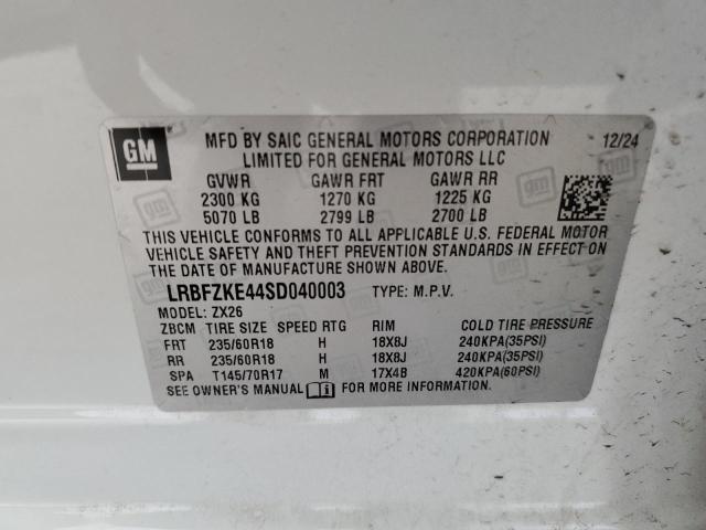 LRBFZKE44SD040003 - 2025 BUICK ENVISION PREFERRED WHITE photo 13