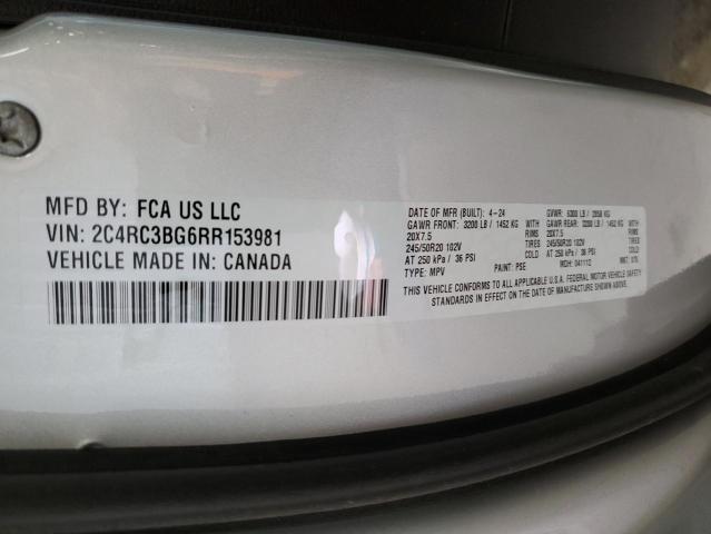 2C4RC3BG6RR153981 - 2024 CHRYSLER PACIFICA TOURING L SILVER photo 13