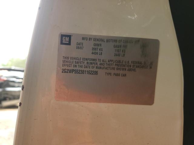 2G2WP552381162206 - 2008 PONTIAC GRAND PRIX 白色 照片 12