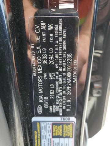 3KPF24AD8KE012288 - 2019 KIA FORTE FE 黑色 照片 12