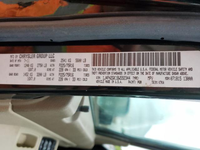 1J4PN2GK1BW592344 - 2011 JEEP LIBERTY SPORT 绿色 照片 14