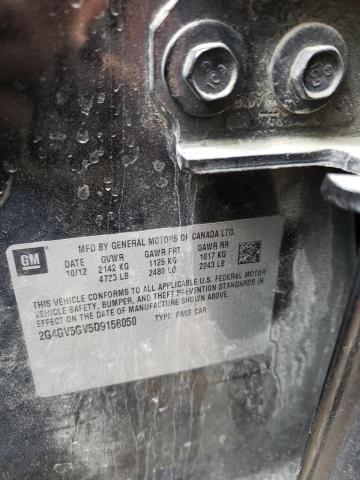 2G4GV5GV5D9158050 - 2013 BUICK REGAL GS Қара фото 12