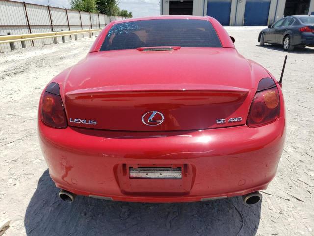 JTHFN48Y730045128 - 2003 LEXUS SC 430 RED photo 6