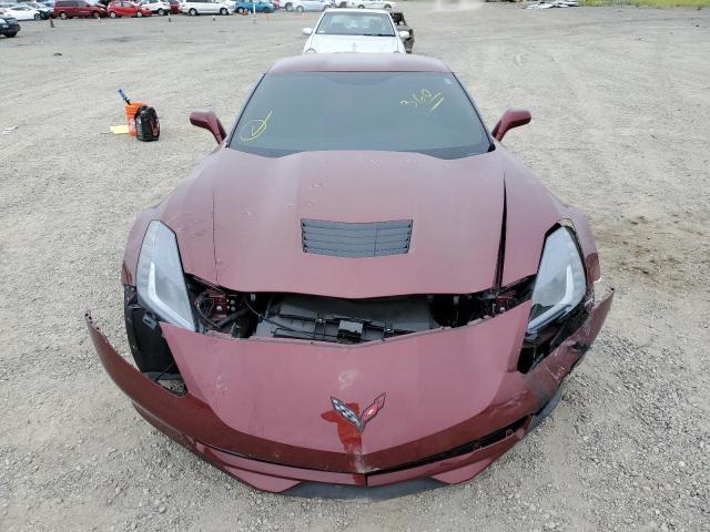 1G1YW2D76K5120615 - 2019 CHEVROLET CORVETTE GRAND SPORT 1LT BURGUNDY photo 5