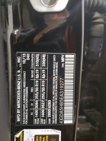 4JGDA5HB5EA319277 - 2014 MERCEDES-BENZ ML 350 4MATIC BLACK photo 13