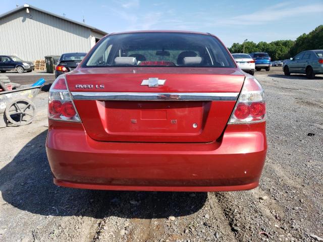 KL1TD56667B190788 - 2007 CHEVROLET AVEO BASE RED photo 6