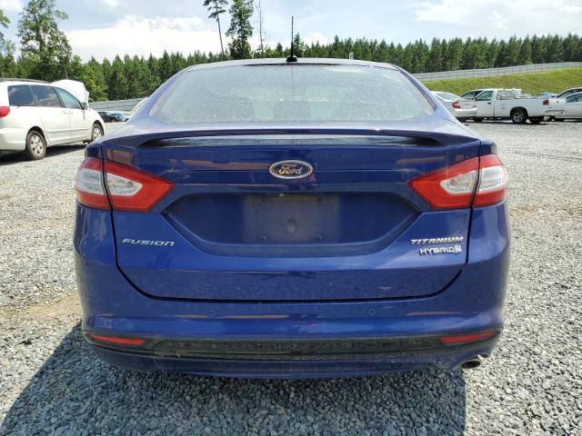 3FA6P0RU5FR146694 - 2015 FORD FUSION TITANIUM HEV BLUE photo 6