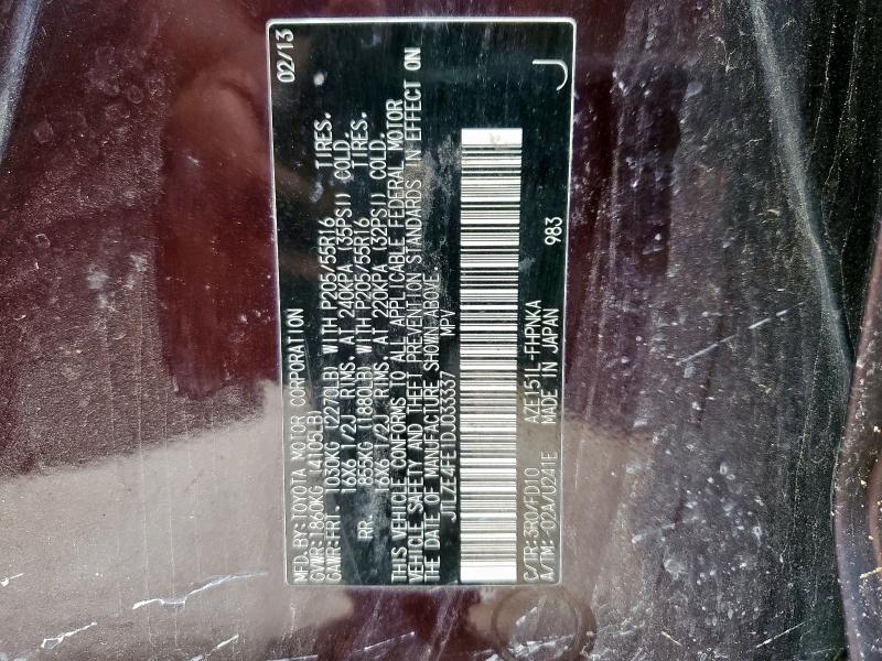 JTLZE4FE1DJ033337 - 2013 TOYOTA SCION XB PURPLE photo 14