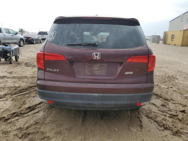 5FNYF5H65HB011211 - 2017 HONDA PILOT EXL BURGUNDY photo 6