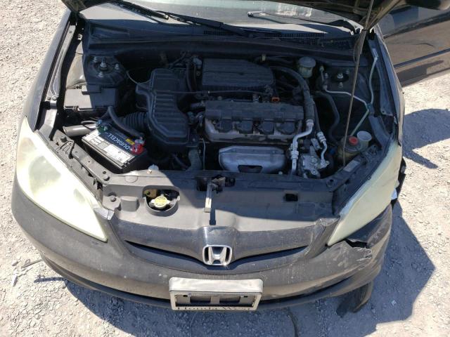 1HGES16385L017305 - 2005 HONDA CIVIC DX VP BLACK photo 11