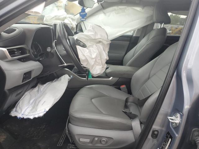 5TDGZRAH5NS125772 - 2022 TOYOTA HIGHLANDER XLE BLUE photo 7