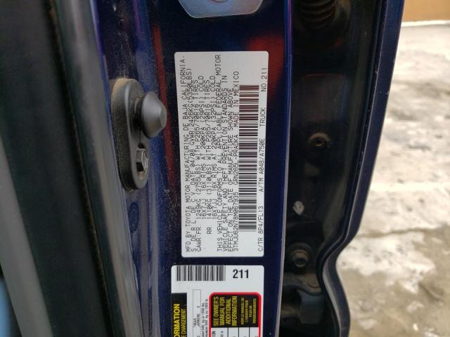 3TMJU62N78M067935 - 2008 TOYOTA TACOMA DOUBLE CAB PRERUNNER BLUE photo 12
