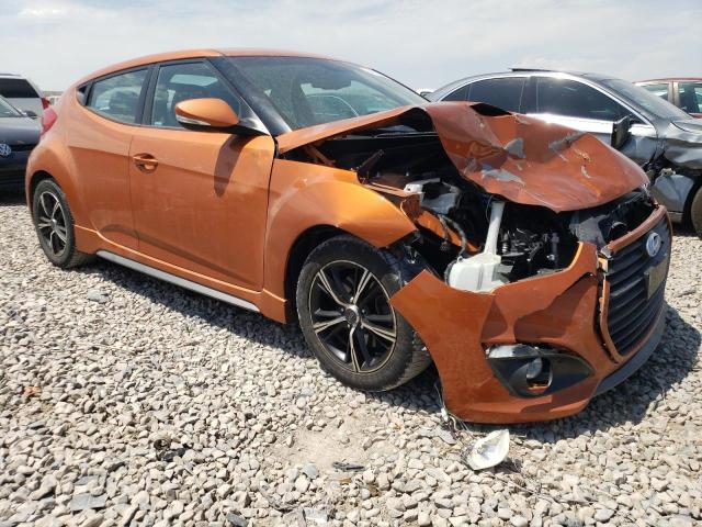 KMHTC6AE1FU229706 - 2015 HYUNDAI VELOSTER TURBO ORANGE photo 4