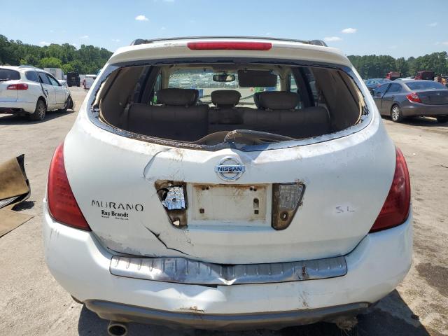 JN8AZ08T86W422486 - 2006 NISSAN MURANO SL WHITE photo 6