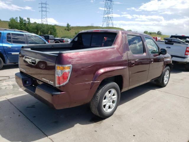 2HJYK16487H529887 - 2007 HONDA RIDGELINE RTS MAROON photo 3