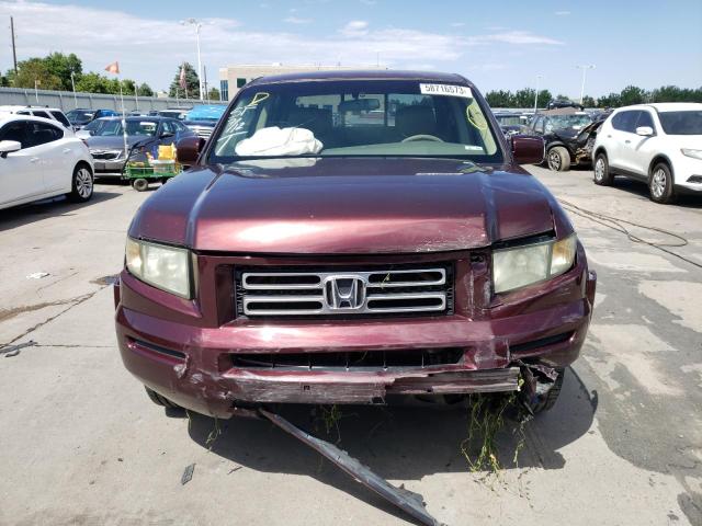 2HJYK16487H529887 - 2007 HONDA RIDGELINE RTS MAROON photo 5