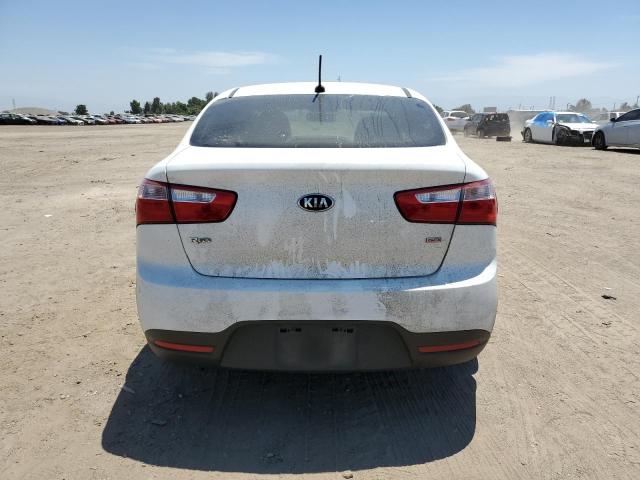 KNADM4A35F6469934 - 2015 KIA RIO LX WHITE photo 6