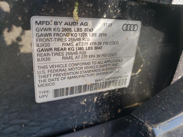 WA1C4AFY9R2044000 - 2024 AUDI SQ5 PRESTIGE GRAY photo 14