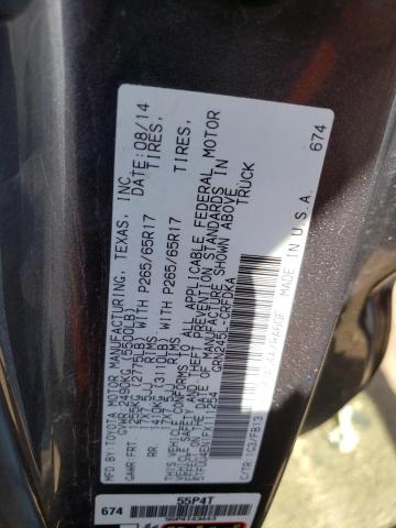 5TFUU4EN1FX111254 - 2015 TOYOTA TACOMA ACCESS CAB გრაფიტი ფოტო 12