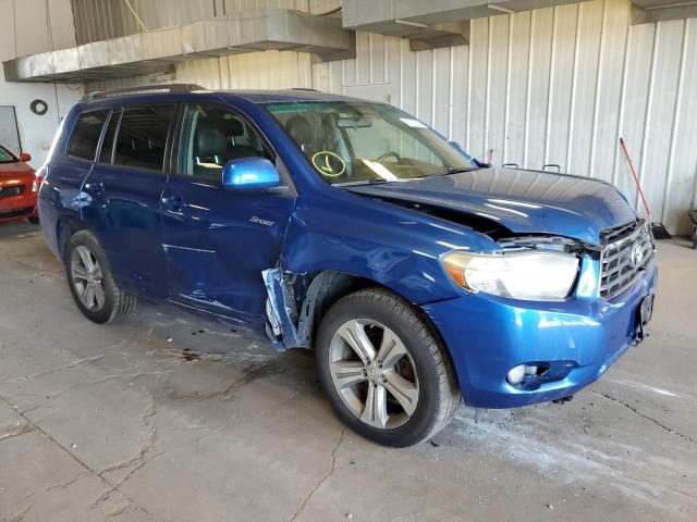 JTEES43A092133558 - 2009 TOYOTA HIGHLANDER SPORT BLUE photo 9