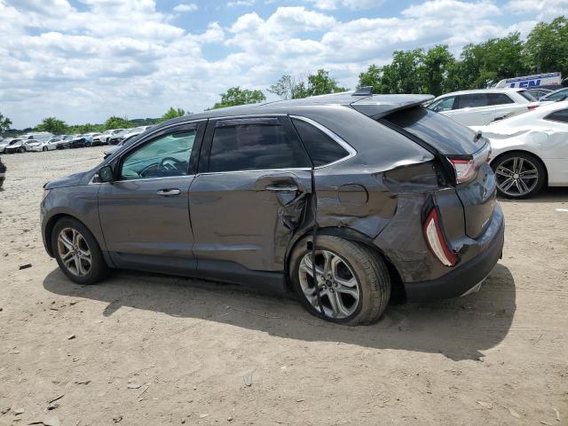 2FMTK4K82FBC24620 - 2015 FORD EDGE TITANIUM GRAY photo 2