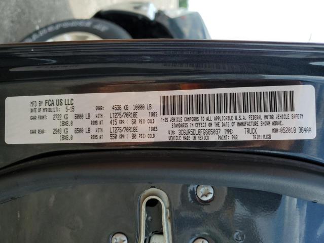 3C6UR5DL8FG665037 - 2015 RAM 2500 SLT შავი ფოტო 12
