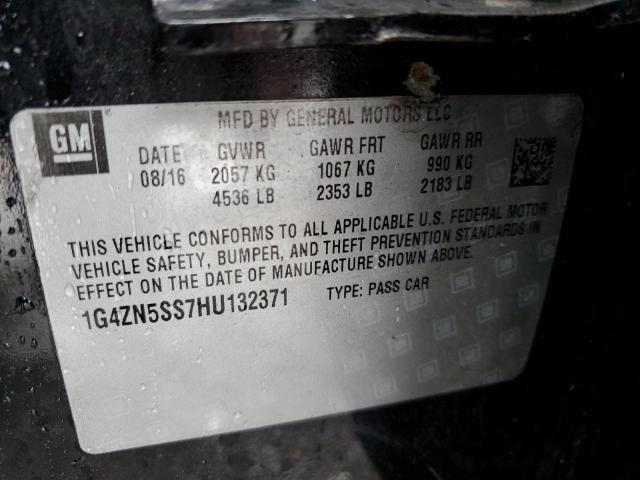 1G4ZN5SS7HU132371 - 2017 BUICK LACROSSE PREFERRED BLACK photo 12