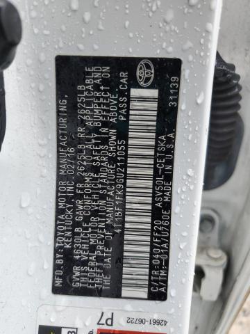 4T1BF1FK9GU211055 - 2016 TOYOTA CAMRY LE WHITE photo 12