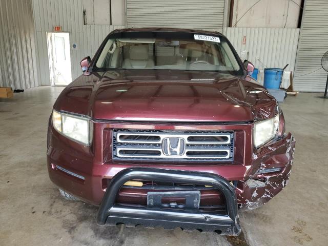 2HJYK16597H522357 - 2007 HONDA RIDGELINE RTL BURGUNDY photo 5