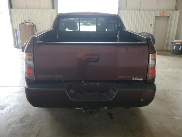 2HJYK16597H522357 - 2007 HONDA RIDGELINE RTL BURGUNDY photo 6