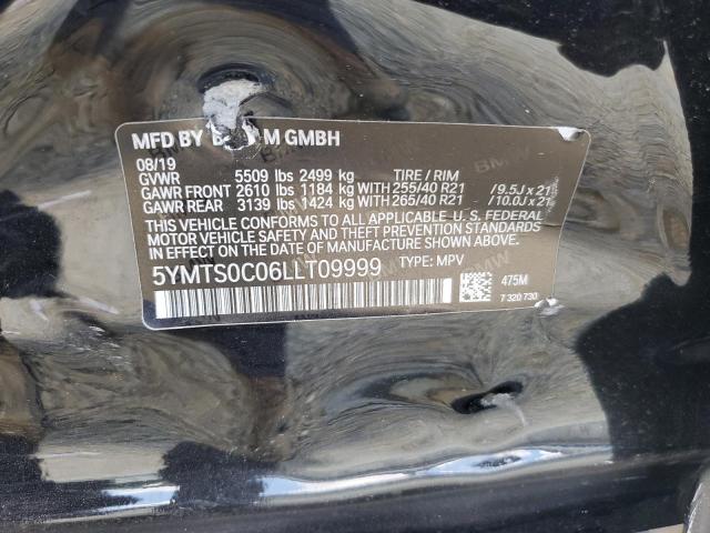 5YMTS0C06LLT09999 - 2020 BMW X3 M COMPETITION BLACK photo 13