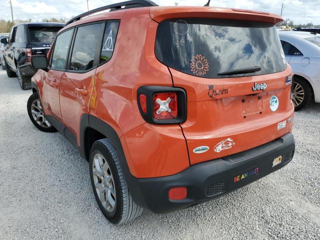 ZACCJABT0FPB56180 - 2015 JEEP RENEGADE LATITUDE ORANGE photo 2