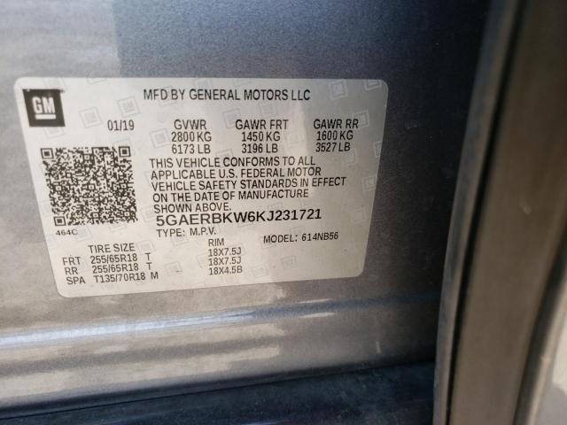 5GAERBKW6KJ231721 - 2019 BUICK ENCLAVE ESSENCE GRAY photo 14