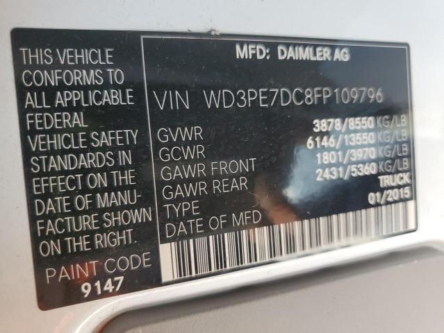 WD3PE7DC8FP109796 - 2015 MERCEDES-BENZ SPRINTER 2500 白色 照片 12