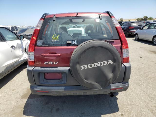 JHLRD78576C018378 - 2006 HONDA CR-V LX RED photo 6