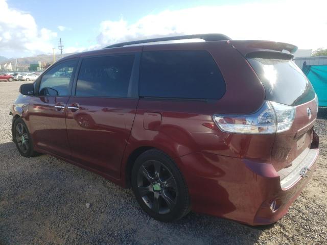 5TDXK3DC7FS610773 - 2015 TOYOTA SIENNA SPORT MAROON photo 2