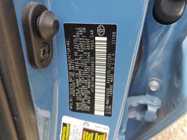 4T1G11AK1PU088914 - 2023 TOYOTA CAMRY SE NIGHT SHADE BLUE photo 12
