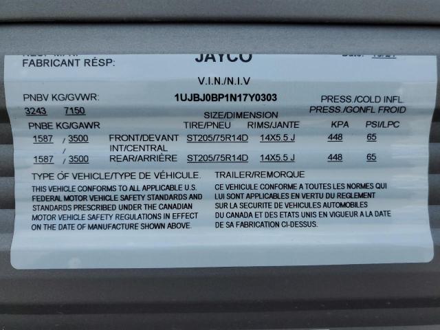 1UJBJ0BP1N17Y0303 - 2022 JAYCO JAY FLIGHT WHITE photo 10