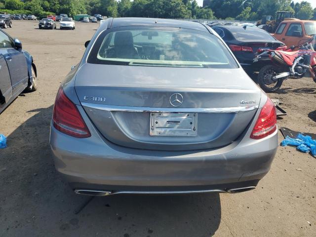 55SWF4KB4FU004611 - 2015 MERCEDES-BENZ C 300 4MATIC GRAY photo 6